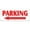 MultiColor, variant on 72" PARKING LEFT ARROW BANNER SIGN parking lot garage valet car long short term turn