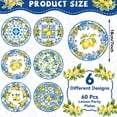 thumbnail image 3 of 60PCS Lemon Party Paper Plates Lemon Theme Decorations Summer 7In Blue Tiles Yellow Fruit Dessert Plates Disposable Tableware Dinnerware Set for kids Baby Shower Birthday Mediterranean Party Supplies, 3 of 7
