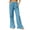 Blue-1, variant on Womens Palazzo Cotton Pants High Waist Wide Leg Pants Lightweight Flowy Casual Summer Beach Vacation Trousers