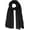 Black, variant on Cotton Linen Crinkle Scarf for Women, 35x71 Inch Long Beach Shawl Wrap with Fringe, Lightweight Summer Hijab and Travel Stole