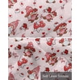 thumbnail image 6 of Red Gnomes Valentines Linen Curtain Valance for Bedroom/Bathroom/Kitchen/Office/Living/Dining Room Window,Love Heart Floral Pink Rod Pocket Topper Decorative Cafe Drapes Panel 42"x18", 6 of 6