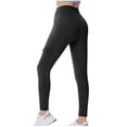 thumbnail image 3 of Swuxness Women Yoga Sports Pants Side Pockets High Elastic Hip Lifting Running Fitness Wear, 3 of 5