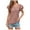 Watermelon Red, variant on Odeerbi Summer 2025 Casual Elegant Tops for Women Fashion V-Neck Solid Short Sleeve Sexy Blouse Pink