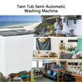 thumbnail image 6 of Gymax Portable Semi-automatic Washing Machine 26 lbs Twin Tub Laundry Washer Grey, 6 of 10