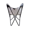 thumbnail image 4 of Carolina Monroe Butterfly Chair in BlackFrame in Black/White Hair, 4 of 8