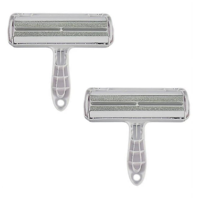2 Pcs Pet Hair Remover Roller With Self Cleaning Base