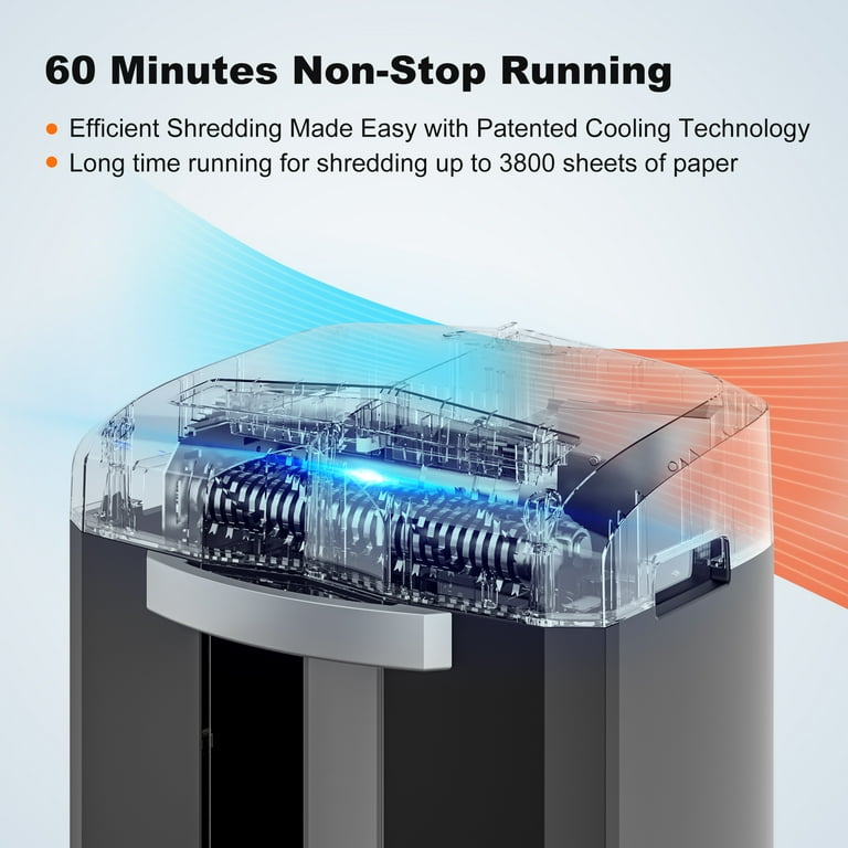 Bonsaii 12-Sheet Micro-Cut Paper Shredder, Heavy-Duty, 60-Min