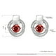 thumbnail image 3 of Pendientes Circón Rojo Joyería de Moda para Muchacha Mujer Sunnimix Pendientes redondos del zircon, 3 of 8