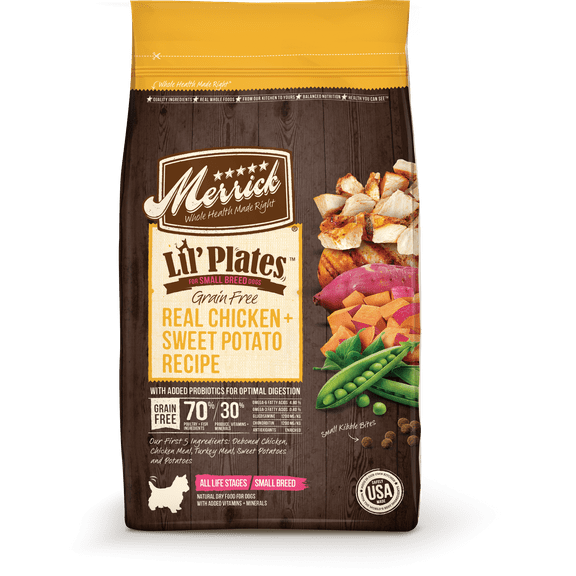 Merrick Lil' Plates Grain-Free Small Breed Real Chicken & Sweet Potato Recipe Dry Dog Food, 20 lb