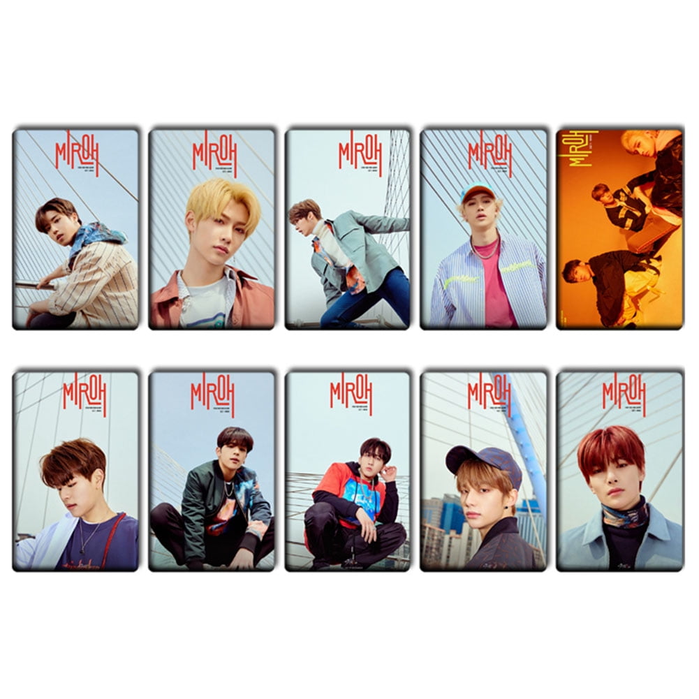 fancyleo kpop stray kids photo card sticker hd sticky photocard 10pcs
