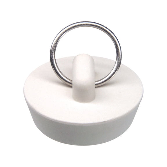 Danco 9D00080225 Drain Stopper, Rubber, White, For: 1-1/4 in Drain Systems, Universal Sink