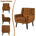 thumbnail image 5 of UIXE Accent Chair Velvet Upholstered Armchair for Living Room Elegant Tufted Chair, Orange, 5 of 7