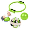 thumbnail image 2 of 2pcs Pilates Ring Set Anti-Deformation Magic Circle with Padded Handles, Mini Ball, Guide & Bag, Full-Body Workout Kit for Yoga Starter, 2 of 9