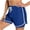 Z-Blue, variant on Cameland Women's Solid Color Summer Drawstring Comfy Elastic High Waist Running Shorts Loose Slimming Wide Leg Pants Solid Color Casual Shorts with Pockets M on Clearance