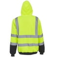 thumbnail image 5 of Mens High Visibility Hoodie Class 3 Reflective Safety Jackets Rain Coat Hi Vis Hooded Sweatshirts Work Windbreakers, 5 of 6