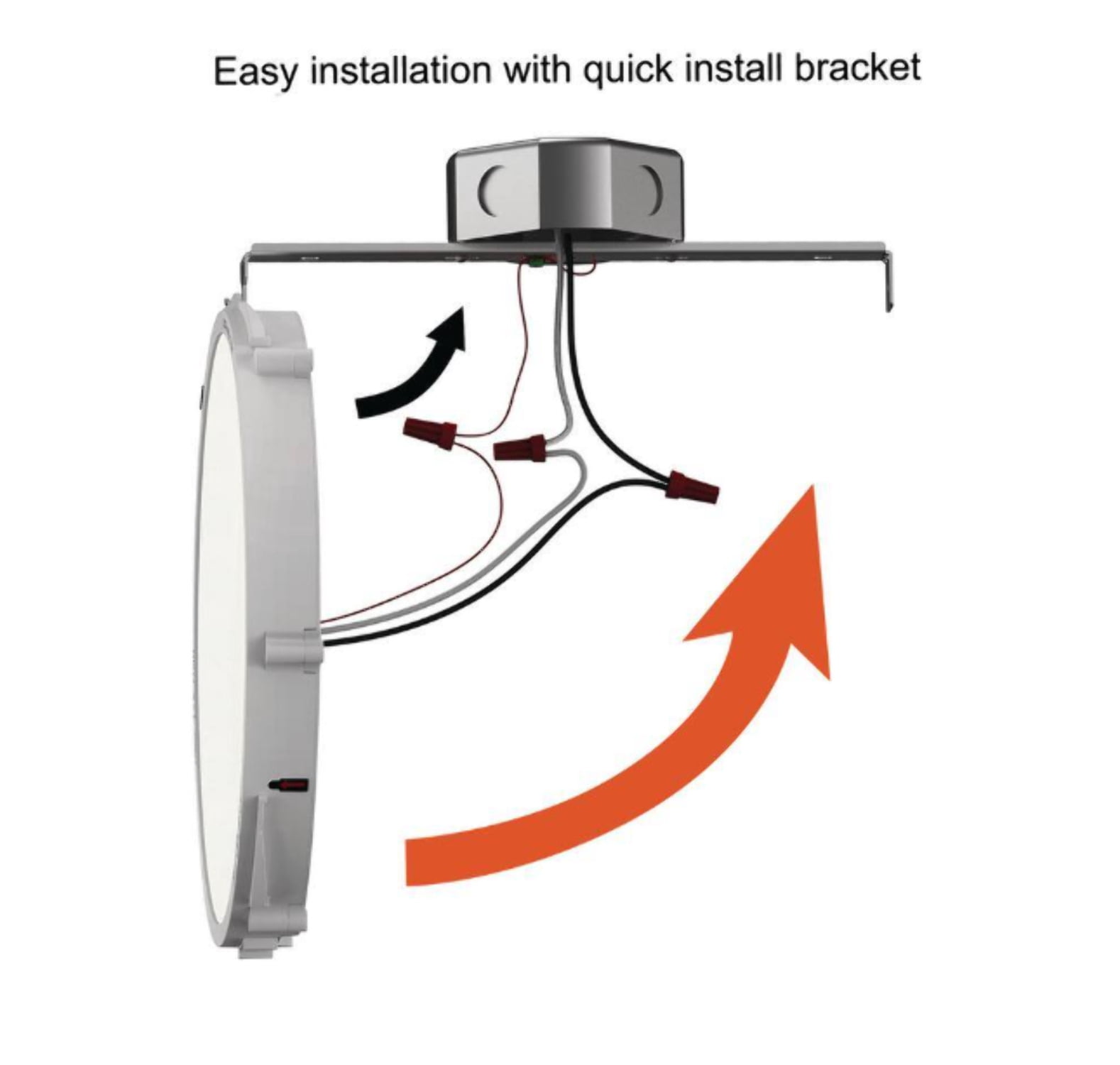 13” Matte Black Ceiling Flush Mount Light