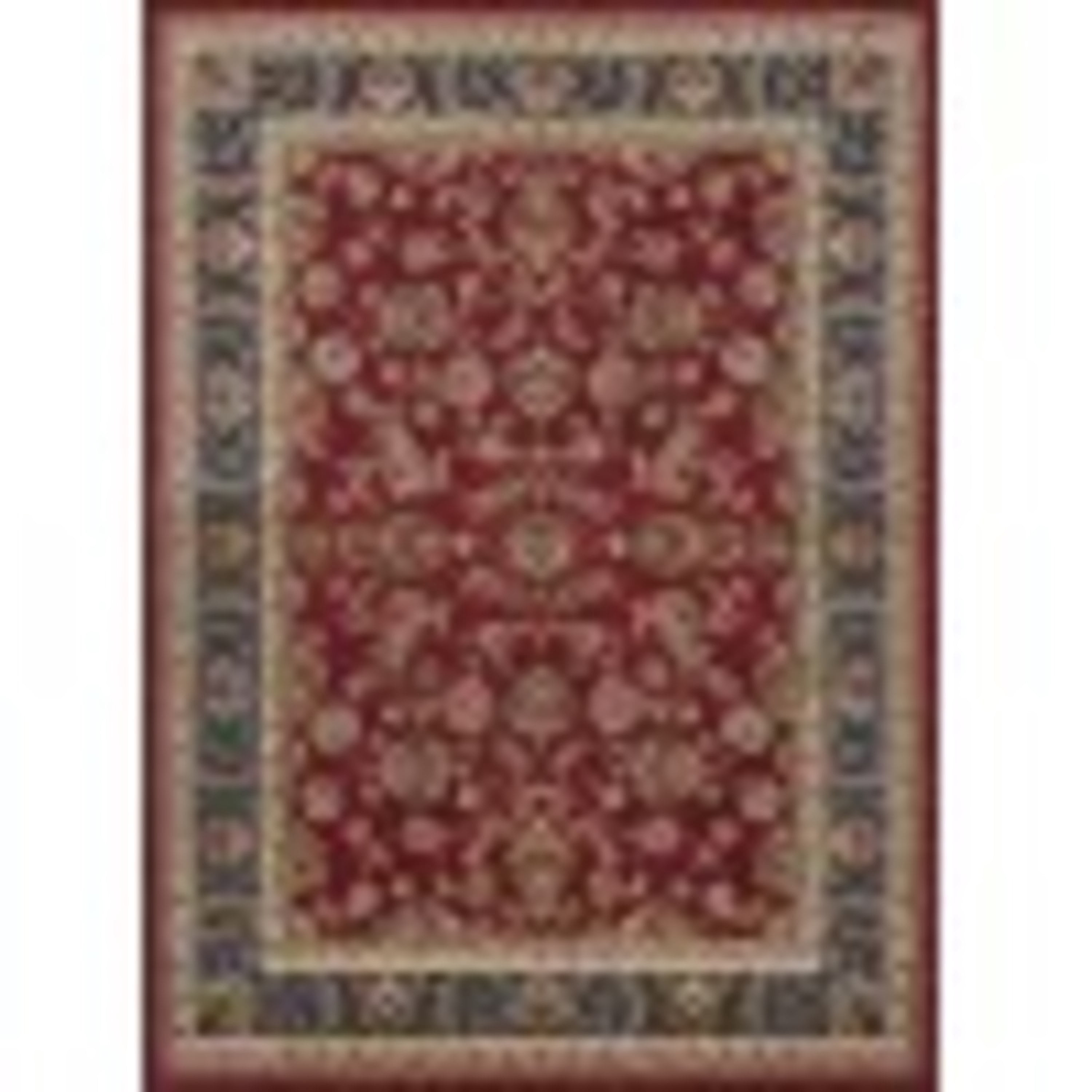 Sensation Transitional 8' x 10' Red and Beige Polypropylene Indoor Area Rug