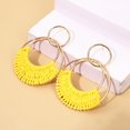 thumbnail image 3 of Pendientes de tejido de ratán, pendientes colgantes de rafia de verano para mujeres y niñas, pendientes de fiesta en la playa, regalos de joyería, 3 of 5