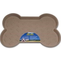 Loving Pets Bella Spill-Proof Bone Shaped Dog Food Mat, 18.25" x 13"