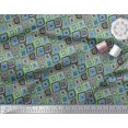 thumbnail image 3 of Soimoi Rayon Crepe Fabric Square Geometric Print Sewing Fabric Yard 46 Inch Wide, 3 of 3
