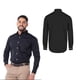 thumbnail image 2 of Camisa de Gabardina Manga Larga para Caballero, Color Negro, Talla Grande, 50% Algodón y 50% Poliéster. Yazbek C0607, 2 of 3