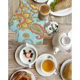 thumbnail image 4 of Turquoise Boho Floral Kitchen Dish Towels for Drying Dishes Set of 4, Vintage Abstract Art Ethnic Flowers Waffle Weave Microfiber Hand Tea Bathroom Towels Quick Dry & Absorbent Towel 15.7x23.6, 4 of 7