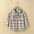 thumbnail image 5 of LNMQLPDBS Kids Flannel Plaid Lapel Shirts Long Sleeve Dressy Blouse with With Two Chest Pockets Boys Button Down Shirt 2t Boys Clothes Baby Girls' Clothing for Wedding Party Going Out, 5 of 8