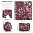 thumbnail image 3 of BZSMCE 4PCS Floral Symphony Shower Curtain Set Bathroom Decorative Set, 3 of 8