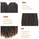 thumbnail image 5 of Pulgadas, 6 paquetes/lote, trenzas de pelo de ganchillo, extensiones de cabello sintético, trenzas, giros rizados, giro de primavera para mujeres T27 #, 5 of 5