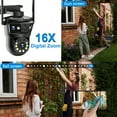 thumbnail image 3 of VTIN 12MP 6K Outdoor WiFi IP Camera - Three Lens 360°, 16X Zoom, AI Motion Tracking PTZ, Color Night Vision, IP66 Waterproof Security Camera, 3 of 15