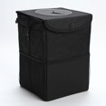 thumbnail image 3 of Car Trash Can with Lid - Hanging Car Trash Bag with Storage Pockets, Portable Foldable Waterproof Car Organizer, 10L Large Capacity Car Trash Can, 3 of 5