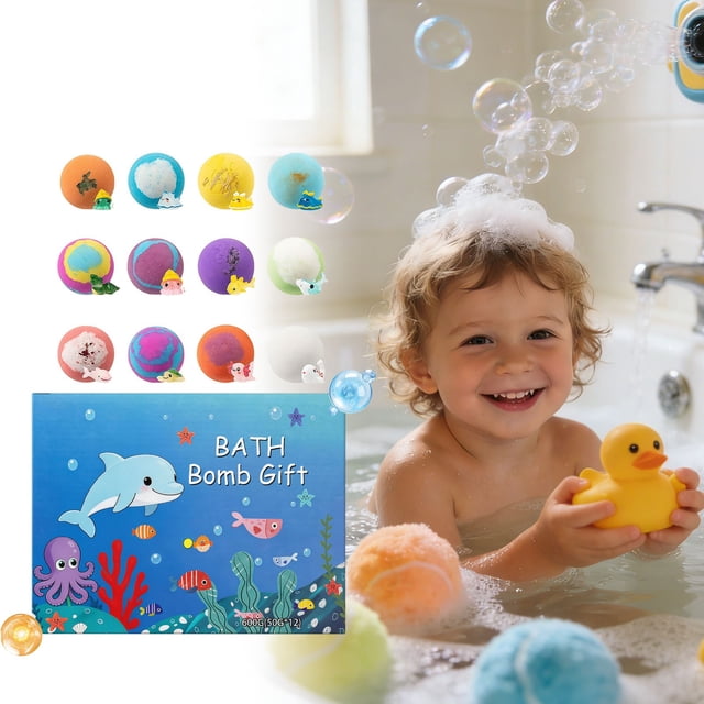 EGNMCR Doll Saltss Bath Ball Set Box 600g Doll Salt Bath Ball Set Boxs