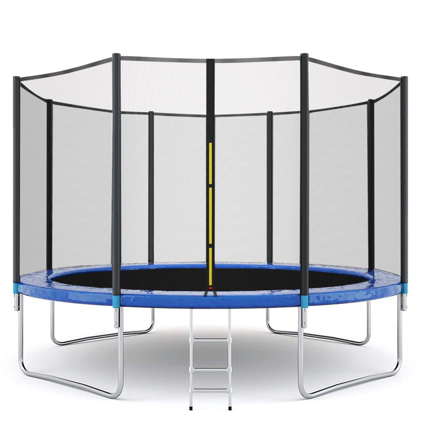 Sokhug 12ft Round Kids Trampoline  with Enclosure Net,600LB Weight Limit,Backyard Trampolines with Non-Slip Ladder,Blue