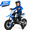 B-Blue, variant on 12V Kids Electric Motorcycle with Dual 40W Max Motor, Training Wheels, Bluetooth Music, Soft Start & Spring Suspension, Ride On Motorcycle for Kids Ages 3-8, Birthday / Xmas Gift for Boys and Girls
