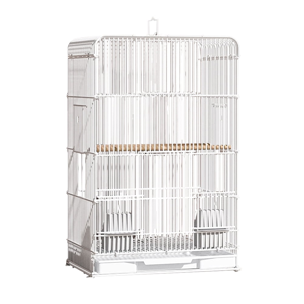 Laiuzbti Wrought Iron Bird Cage Impact Resist Portable for Parrot Cage Removable Tray Large Bird Carrier for Indoor Outdoor Home Bird Feeding