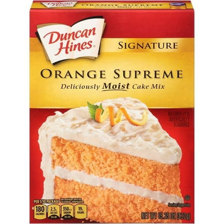 (2 Pack) Duncan Hines Signature Orange Layer Cake Mix, 15.25 (Best Yet Brand Cake Mix)