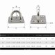 thumbnail image 2 of 8 Set M6 Montaje en Pared Montaje de Techo Hardware Juego de Accesorios en Forma de U para Columpios de Hamaca de Yoga Accesorios para Marinos, 2 of 5