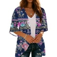 thumbnail image 4 of Xuyuer Spring Beach Cover-Up Cardigan - Women's 3/4 Sleeve Casual Shirt for Summer Seaside Outings, Resort Vacations, Breezy Seasonal Layering Top & Coastal Stroll Essentials, 4 of 7