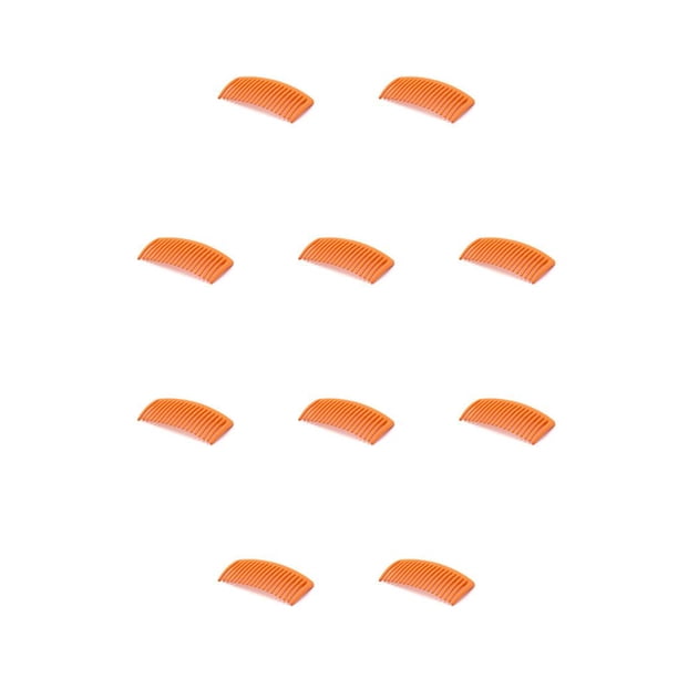 Seitruly 10 piezas peines torcidos para el cabello decoración caramelo plástico tenedor peine accesorios de joyería herramientas mujeres Cuidado del cabello Naranja