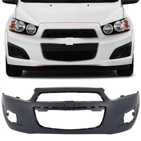 cciyu Front Bumper Cover Fascia fit for 2012-2016 for Chevrolet for Sonic 95229055 Primed Bumper Replacement