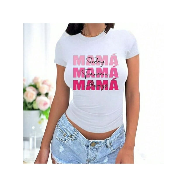 Playera Blusa De Mamá Hoy Mañana y Siempre – Amor Infinito en Cada Día Color Blanco Talla Extra Grande Marca Emil SaEs
