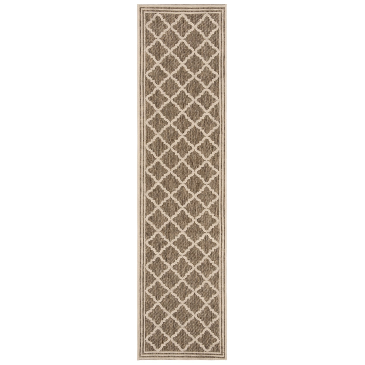 SAFAVIEH Beach House Nima Trellis Indoor/Outdoor Area Rug Beige/Cream, 5'3" x 7'6"