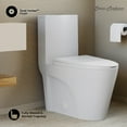 thumbnail image 2 of St. Tropez One-Piece 10" Rough-in 1.1/1.6 GPF Dual Top Vortex Flush Elongated Toilet in Matte White, 2 of 11