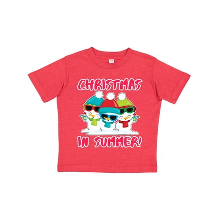 

Inktastic Christmas in Summer with Summer Snowman Gift Toddler Boy or Toddler Girl T-Shirt
