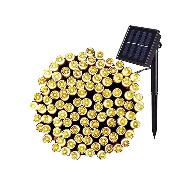 Luz Solar Cable De Luz Led Cuerda De Luz Luz De Hadas Lámpara De Cadena Decorativa Impermeable Para Patio Al Aire Libre Jardín Patio Festival Fiesta De Vacaciones 200 Led 8 Modos Cadena seitruly HA025259-02
