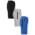 thumbnail image 2 of Men's 3-Pack Tech Fleece Performance Active Jogger Shorts, 2 of 3