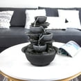 thumbnail image 2 of 10.6inch Rock Indoor Water Fountain  Meditation Tabletop Fountain with LED Light for Home Office Bedroom, 2 of 9