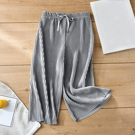 

Hazel Tech Children s Pleated Wide-leg Pants Girls Loose Casual pants Chiffon Trousers Silk Cropped Trousers