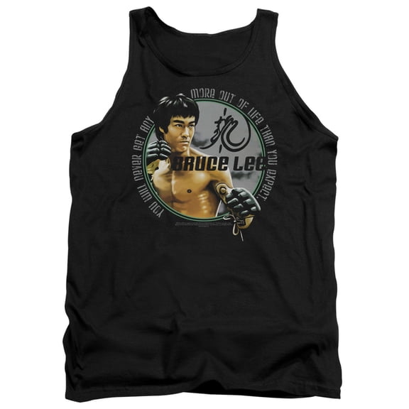 Bruce Lee Expectations Adult Tank Top Black