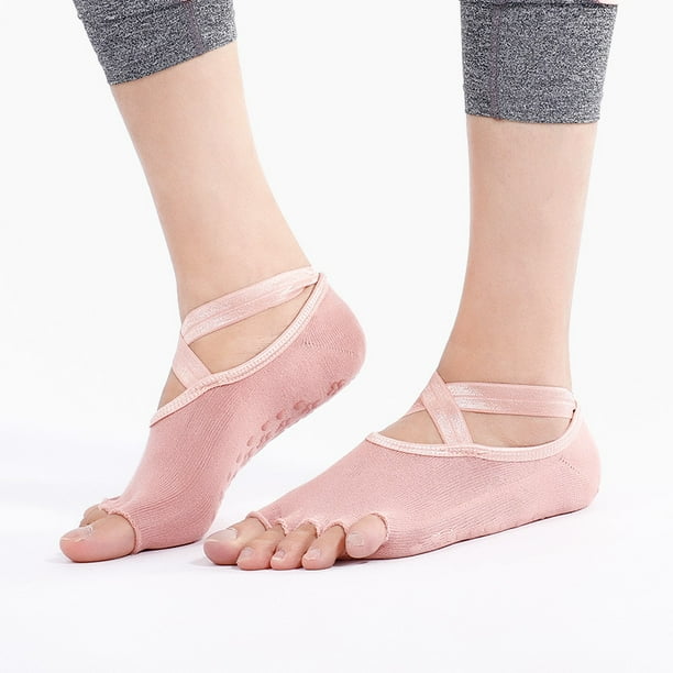 TTLIFE 4 Paires De Chaussettes De Yoga Antidérapantes Pour